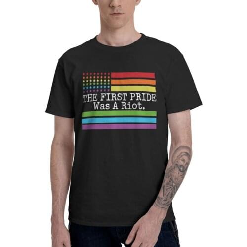 Lgbt Gay Pride T-Shirts Men Novelty T Shirt Short Sleeve Love Rainbow Lesbian Tshirt 100% Cotton Tee Top Clothing