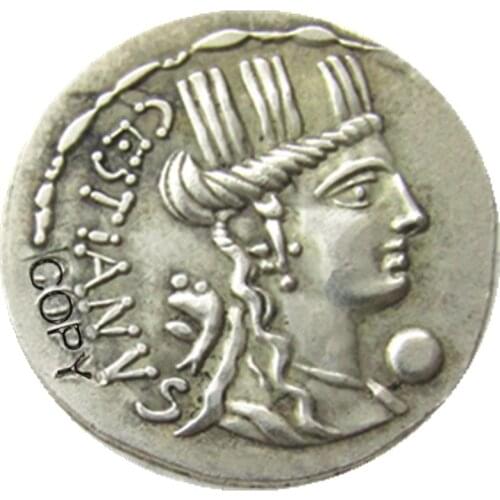 RM(26) Ancient Roman Denarius -67 Silver Plated Copy Coins