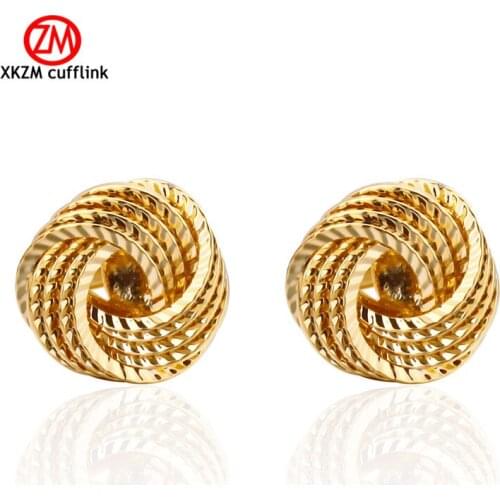 Luxury Men golden knot metal Cufflinks High Quality Lawyer Groom Wedding Cufflinks For Mens Shirt Cuff Links French Jewelry