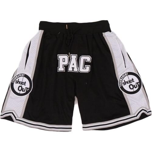 BG Basketball shorts Embroidery sewing Four Zip pocket PAC Tournament Shoot Out Birdmen outdoor sport big size various styles