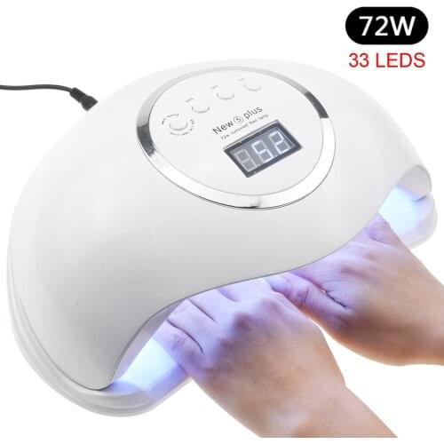 Pro 72W UV Lamp LED Nail Lamp High Power For Nails All Gel Polish Nail Dryer Auto Sensor Sun Led Light Nail Art Manicure Tools