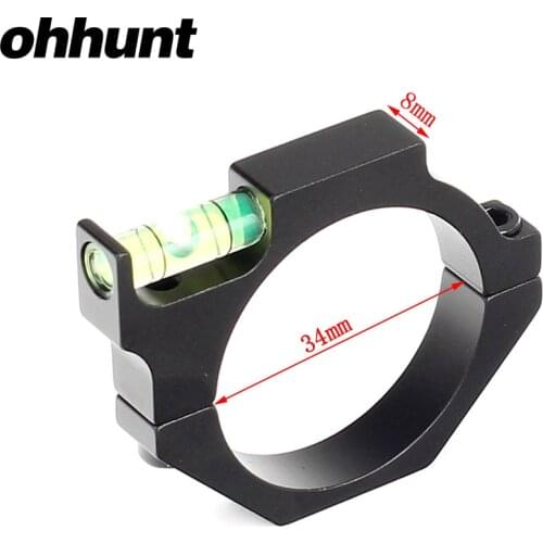 Ohhunt Tactical Spirit Bubble Level 34mm Ring Rifle Tube Levelling Instrument for Riflescope Laser Precise Long-range Shooting