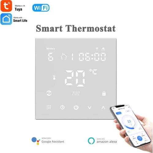 Tuya WiFi Smart Thermostat Temperature Controller For Electric Floor Heating Water/ Boiler Voice Controller Work With Alexa