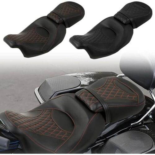 Motorcycle Driver Rear Passenger Pillion Seat For Harley Touring Road Glide Road King Street Glide Electra Glide 2009-2021 2020