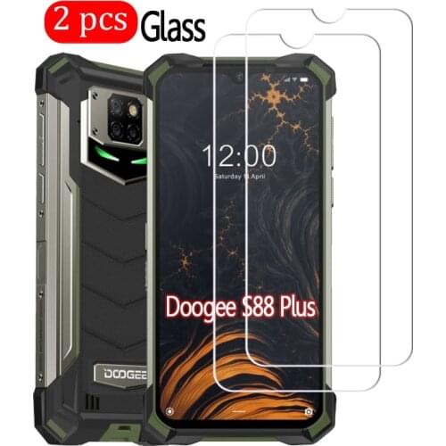 2-1Pcs Protective Film Glass For Doogee S88 Plus 9H 2.5D Tempered Glass For Doogee S88Plus Front Screen Protector Cover