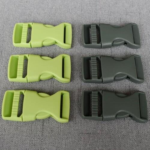 100 Pcs/Lot 20mm 25mm Green Plastic Release Buckle Strap For Bag Dog Collar Necklace Bracelet Paracord Sewing Accessory