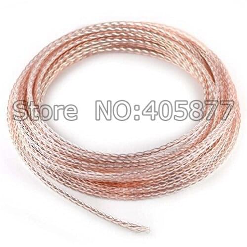10Meter OCC 8-Core Pure Copper + Silver-Plated Bulk Cable For HiFi DIY Headphone Upgrated Cable Audio Cable