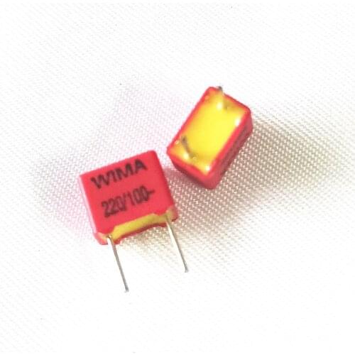 10 piece Original film capacitor WIMA 220PF100V FKP2 foot pitch 5MM for diy audio power amplifier