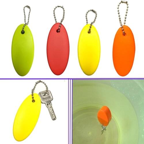 2PC Oval Floating Buoyant Keychain Keyring Key For Water Sports Marine Boat Swimming Kayak Canoe Rafting Surfing