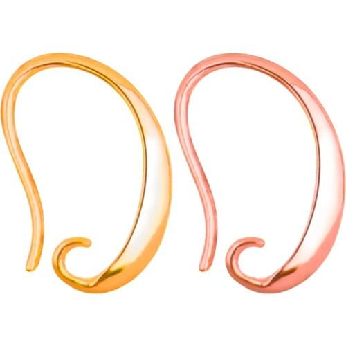 20pcs Lobster Hook Earring (KEEP COLOR Rose Gold/Rhodium Silver Open circle Earring Flat Line Diy Jewelry Marking