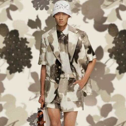 27 styles F series digital printing fabric spring and summer thin clothing fabric dress shirt material customization