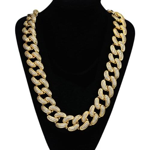 28MM Men Women Hip Hop MIAMI CUBAN LINK Fully CZ Chain Necklace Casting Micro Cubic Zirconia Clasp ICED OUT Bling DJ Jewelry