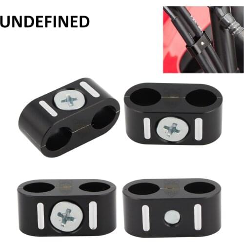 4pc Brake Throttle Cable Clips Clamp Protector Line Wire Clips Cover For Sportster XL 883 1200 Dyna Low Rider Softail FXST 84-17