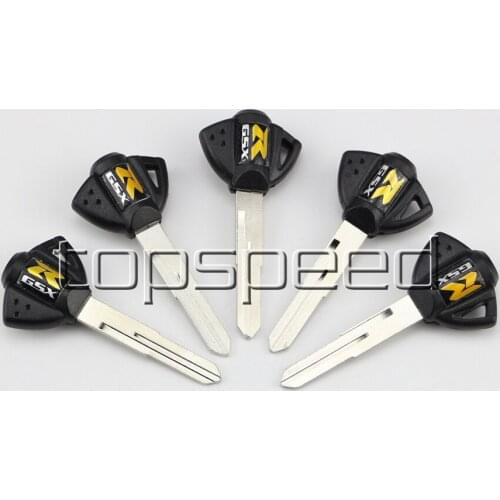 5 PCS Black Blank Key Uncut For Suzuki GSX-R GSXR 600 750 1000 Motorcycle