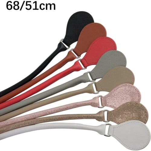 68/51cm 1 Pair of Hot Stamping Round with D-ring Buckle Double Drop Bag Handles Suitable for Large and Medium Obag Bag