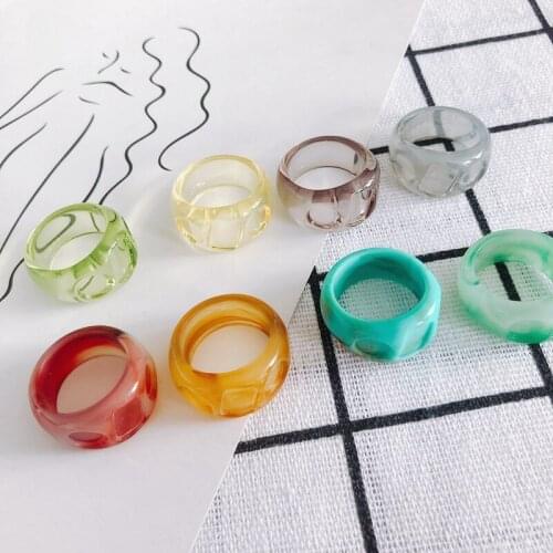 DIY jewelry accessories fresh and transparent blooming jelly color ring jewelry accessories materials
