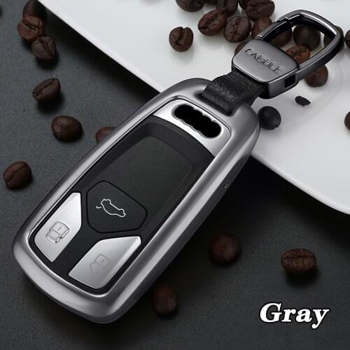 Car Key Case Aluminum Alloy Smart Key Cover Case Shell Storage Bag For Audi A4 A5 B9 Q3 Q5 Q7 4m TT TTS 8s Auto Key Accessories