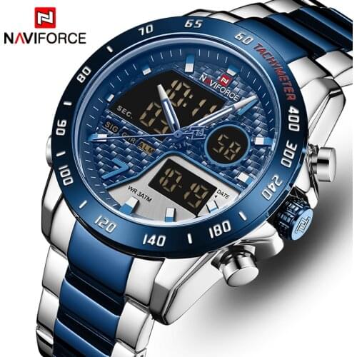 NAVIFORCE Watch Men Luxury Brand Dual Display Watches Men’s Sports Quartz Wristwatch Analog Digital Male Clock Relogio Masculino