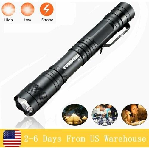 COSMOING High Bright Portable LED PenLight Mini Medical Pen Light Clip Flashlight Lamp Tactical Weapon Light