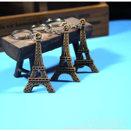 1 Piece of Simulation Plastic Double-sided Eiffel Tower Keychain Pendant Key Ring Pendant
