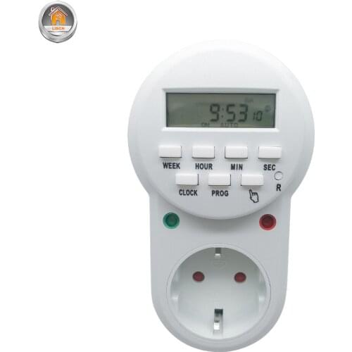 EU Electronic Digital Timer Wall Socket Switch Energy Saving Mechanical Socket Kitchen Timer Outlet Programmable Timing Socket