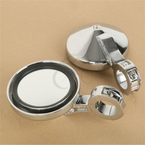 Chrome 5" Clamp Side Rear View Mirrors For Sand Car Manx For Polaris RZR Bad Boy MTV Motorcycle