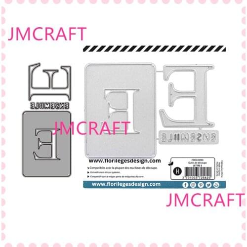 JMCRAFT 2021 Cards With English Letter E #5 Metal Cutting Dies DIY Scrapbook Handmade Paper Craft Metal Steel Template Dies