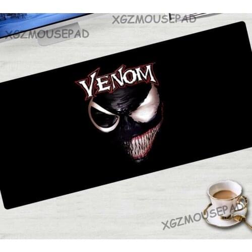 XGZ Movie Mouse Pad Large Black Lock Egde Cute Venom Laptop Desk Mat Fabric Non-slip Rubber Stripe for Csgo Dota2 Gamer