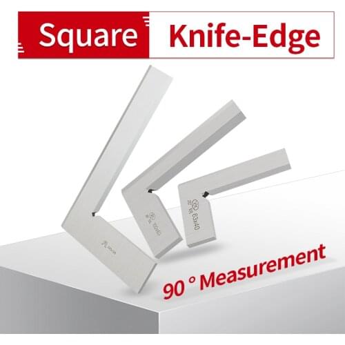 63x40/80x50/100x63/125x80mmMachinist Precision Knife Edge Square Ruler 90 Degree Right Angle Ruler Engineer Measuring Tool