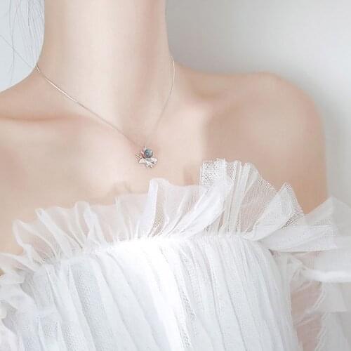 Little Devil Pendant Necklace Lovely Moonstone Evil Choker Fashion Jewerly Gift Women