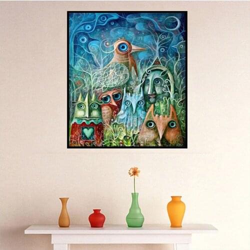 Cartoon Diamond Painting Monster Full Drill 5D DIY Diamond Embroidery Partner School Cross-stitch Rhinestone Home Decor Gift