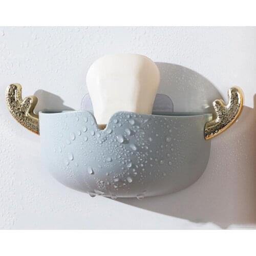 Soap Box Waterproof Wall Mounted ABS Non-sticky Dual-use Eco-friendly Soaps Holder Tray with Leakage Hole Bathroom Accessories