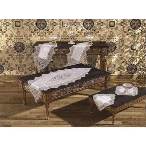 DowryWorld- Şehrazat Living Room Set 5 Pieces Cream