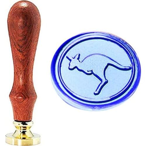 Kangaroo Wax Seal Stamp Set Vintage Classical Wax Stamp Kit for Cards Envelopes, Invitations, Wine Packages