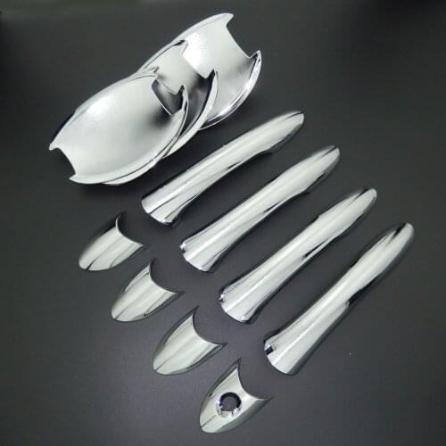 For Hyundai Sonata i45 2009-2014 ABS Chrome Side Door Handle Cover Trim & Door Bowl Cover Car Styling 2010 2011 2012 2013