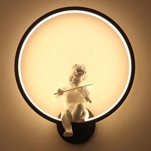 Wall Lamps Angel LED Black White Wall Lighting Modern Minimalist Art Decoration Wall Indoor Living Room Dining Room Corridor