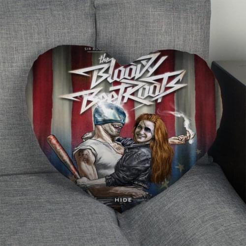 Custom The Bloody Beetroots Heart Pillow Cover Custom Zipper Pillowcase Cover Wedding Home Office Decorative 1pcs custom