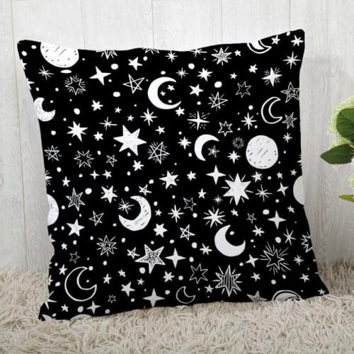 Custom black and white pattern Pillow Cases Square Pillowcase Christmas Zippered Pillow Cover 40*40cm,45*45cm(One Side)