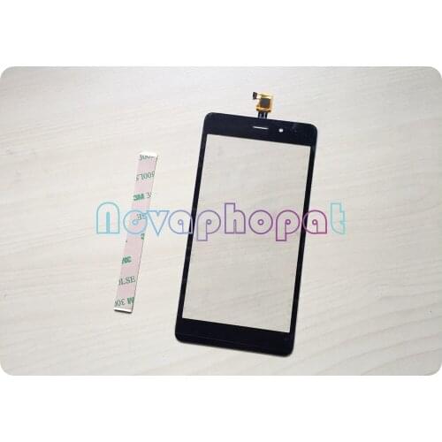 Novaphopat Black Touchscreen Sensor For Wiko Pulp Fab 4G Touch Screen Digitizer Glass Panel Screen Replacement + tracking