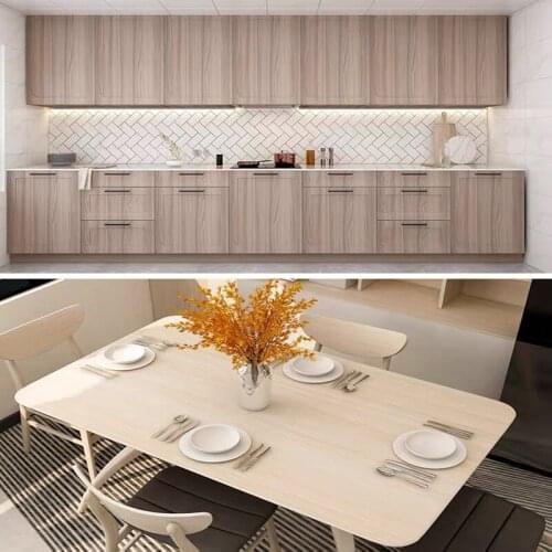 Thicken Wood Grain Sticker Self-Adhesive Door Old Furniture Renovation 3d Stereo Waterproof Wallpaper Wardrobe Cabinet Wallpaper