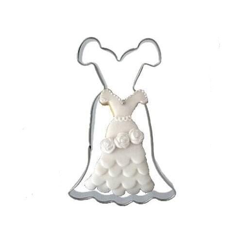 Dress Pattern Cookie Cutters Home DIY Sugar Cake Decorating Pastry Baking Mold Kitchen Stainless Steel Cooking Tools