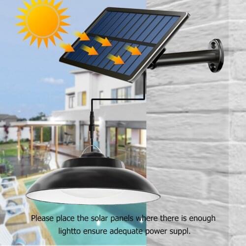 48 LED Solar Pendant Lamp Waterproof Outdoor Indoor Hanging Shed Lights for Outdoor Indoor Garden Courtyard Yard Patio Farm