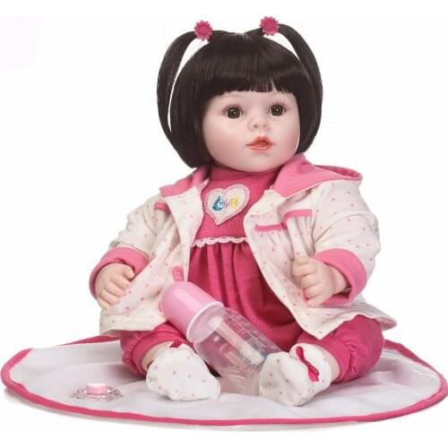 Realistic cute girl doll reborn soft silicone reborn dolls for child bebe gift creative children toy dolls reborn bonecas