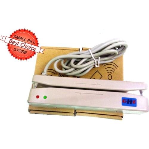 USB Magnetic Stripe Card Reader 2 Track MSR Card Reader POS Reader Magnetic Stripe Card 2 track white