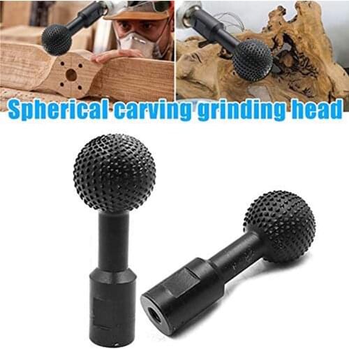 10/14mm Ball Gouge Spherical Spindles Shaped Wood Gouge Power Carving Attachment for Angle Grinder Wooden Groove Carving Tool