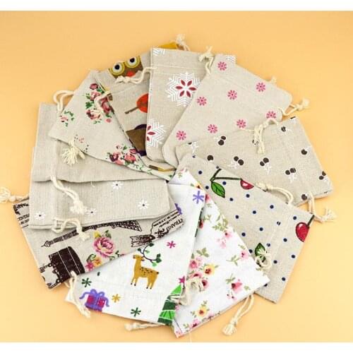 Wholesale 500Pcs Multi Colors Styles Drawstring Jewelry Bag Cotton Cloth Gift Bags 10*14cm Gifts Packing Free DHL Fedex shipping