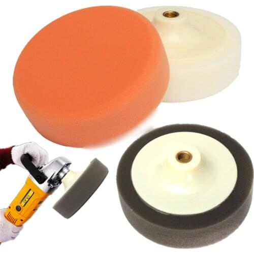 Random Delivery 6 Inch 150mm Polishing Head Mop Firm White Hard Compounding Sponge M14