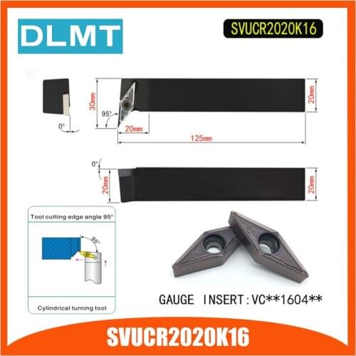 SVUCR2020K16 95 Degrees External Turning Tool Holder For VCMT160404 VCMT160408 Used on CNC Lathe Machine