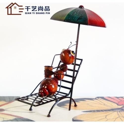 Thousands of unigarden products desktop small ornaments house furnishings open living room decor animal iron ant Home Furnishing