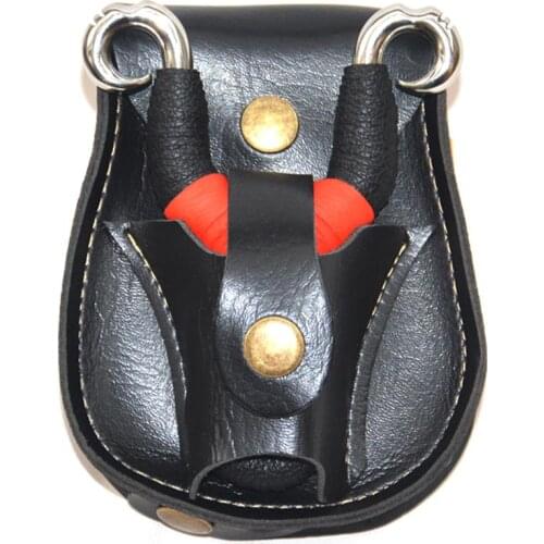 Outdoor Leather Slingshot Bag Waist Pack Steel Ball All-In-One Storage Bag Catapult Case Camping Hunting Sports Accessories